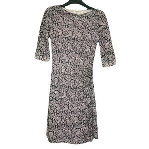 Diane von Furstenberg Women's Size 6 Floral Silk 3/4 Sleeve Dress